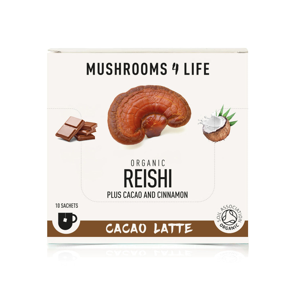 Reishi - Cacao Paddenstoelen Latte 1000mg Bio