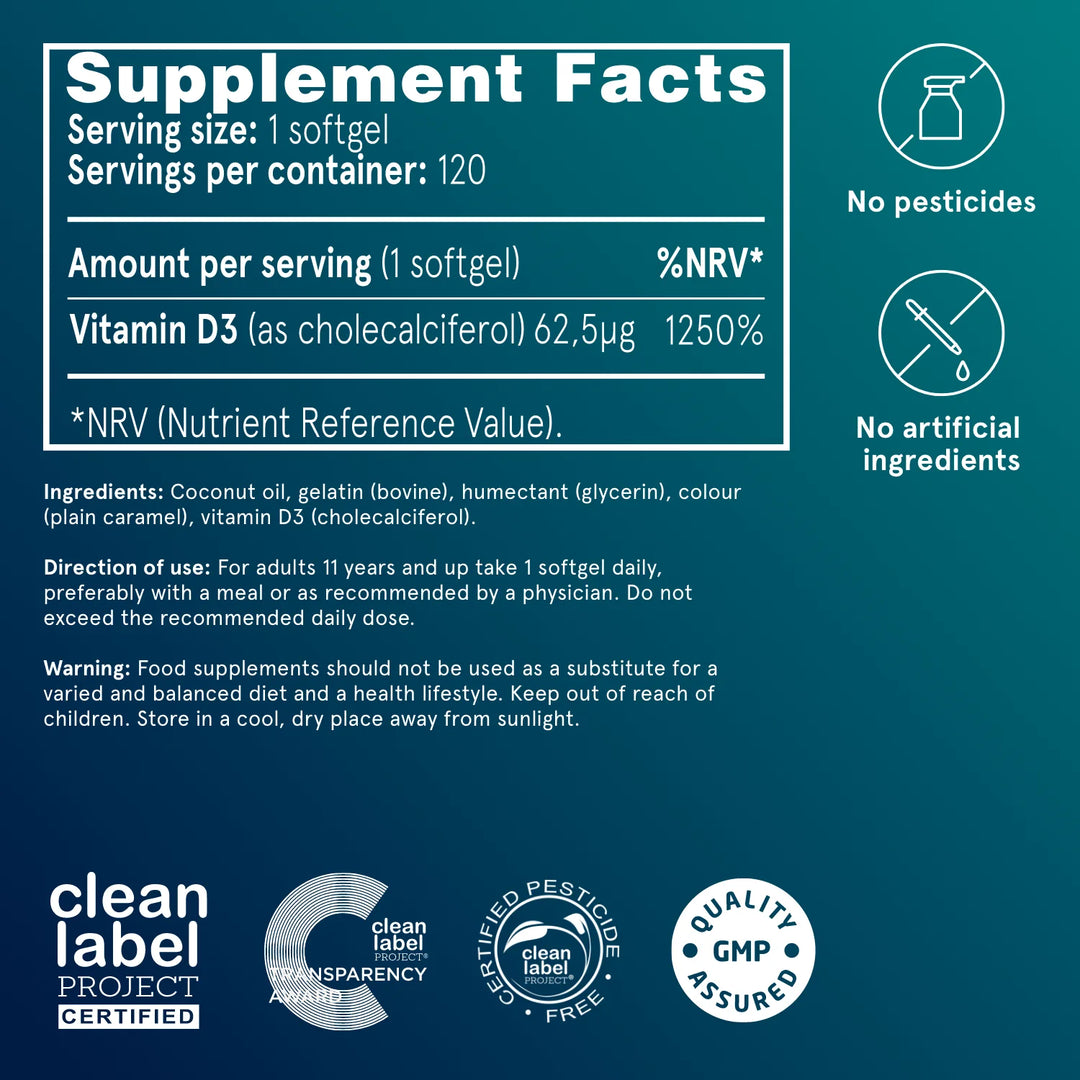 D3 - Vitamin D of natural origin (2500IU)