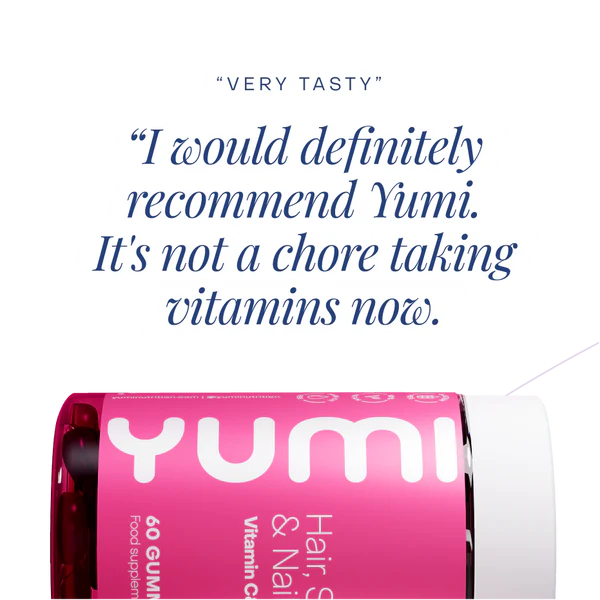 Hair, Skin & Nails Vitamin C & E, Biotin Gummies (Yumi) 60st