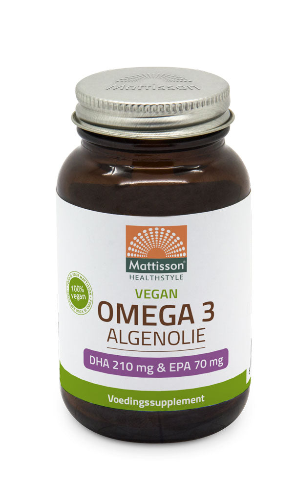 Vegan Omega-3 Algae Oil DHA 210 mg & EPA 70 mg