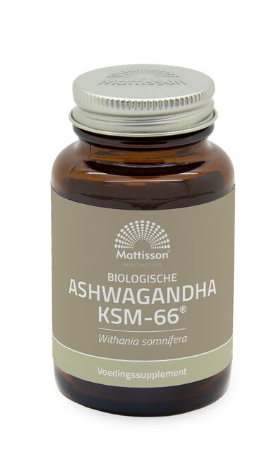 Organic Ashwagandha KSM-66 300mg with Bioperine - 60 capsules