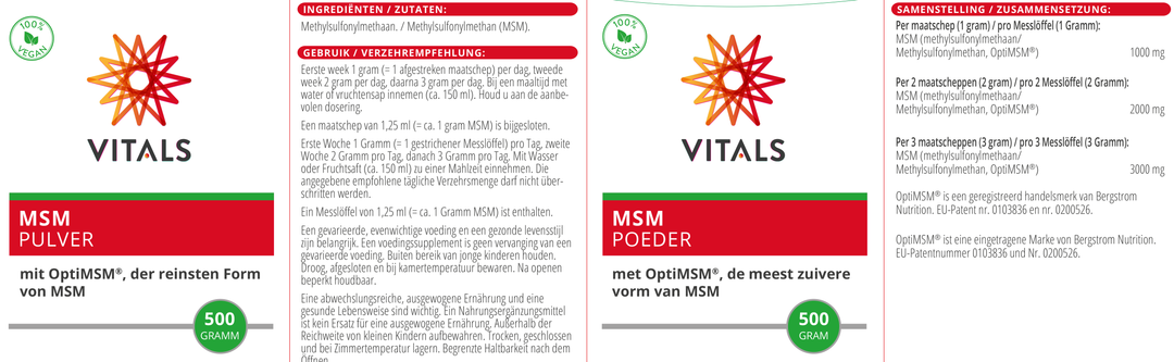 Vitals MSM Poeder 500 gram