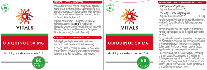 Vitals Ubiquinol 50 mg 150 softgels