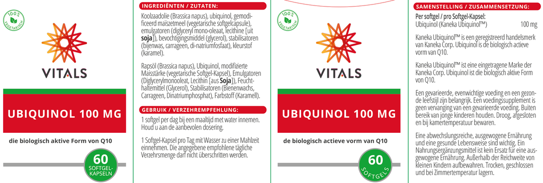 Vitals Ubiquinol 100 mg 150 softgels