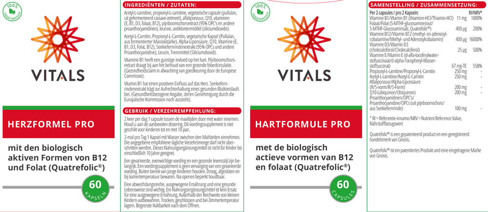 Vitals Hartformule Pro 60 capsules
