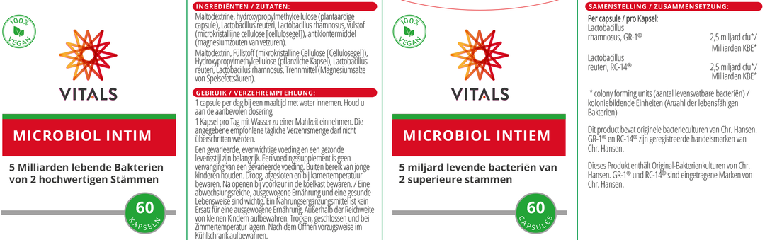Vitals Microbiol Intiem 60 capsules