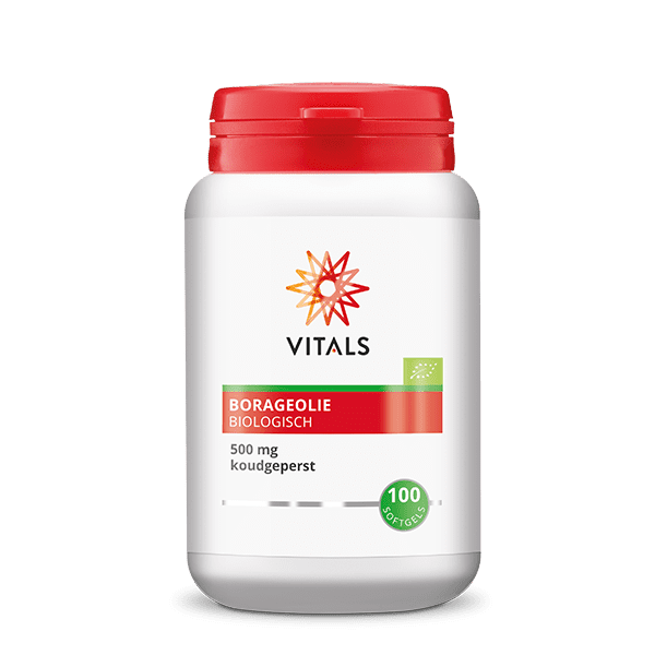 Vitals Borageolie Biologisch 100 softgels