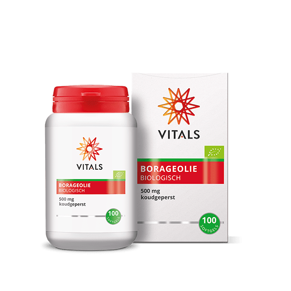 Vitals Borageolie Biologisch 100 softgels