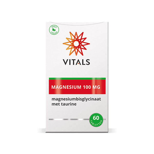 Vitals Magnesium(bisglycinaat) 100 mg 60 tabletten