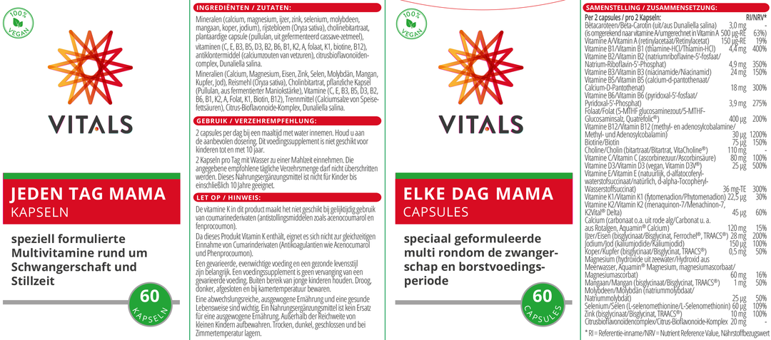 Vitals Elke Dag Mama Capsules 60 capsules