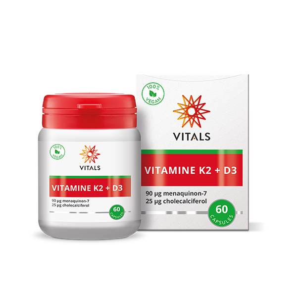 Vitals Vitamine K2 90 mcg met vitamine D3 25 mcg 60 capsules