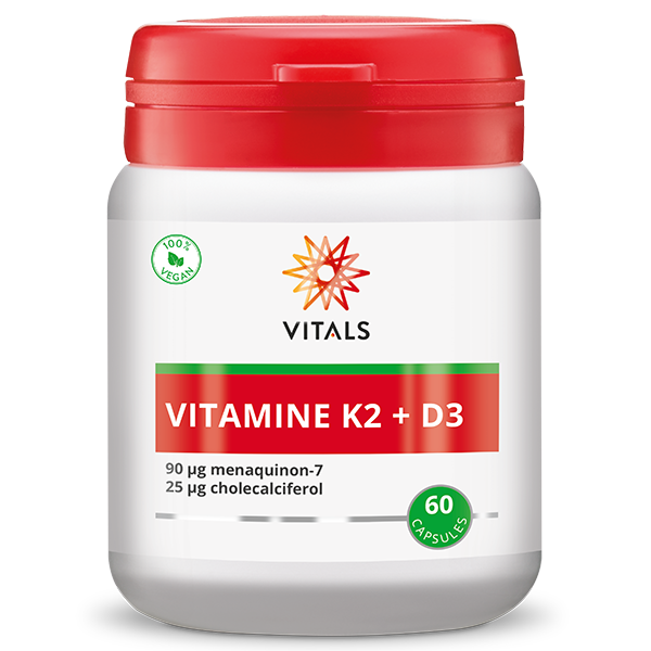 Vitals Vitamine K2 90 mcg met vitamine D3 25 mcg 60 capsules