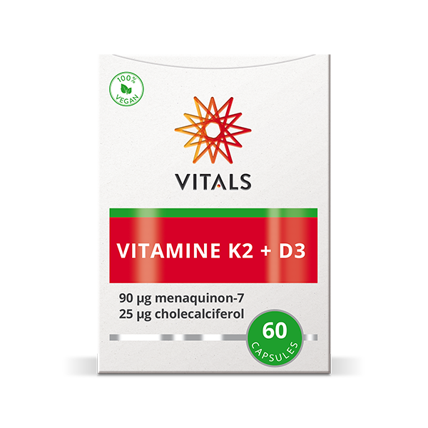 Vitals Vitamine K2 90 mcg met vitamine D3 25 mcg 60 capsules