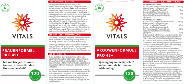 Vitals Vrouwenformule Pro 45+ 120 tabletten