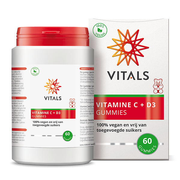 Vitals Vitamine C + D3 Gummies 60 gummies