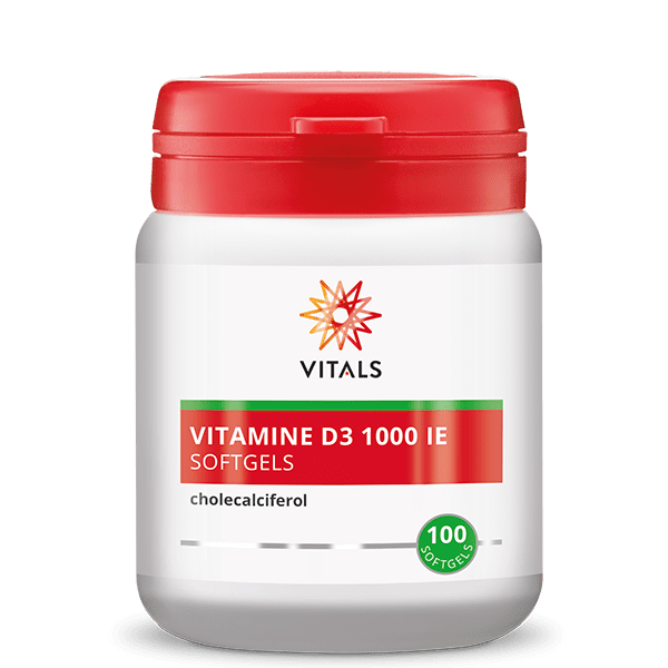 Vitals Vitamine D3 1000 ie Softgels 100 softgels