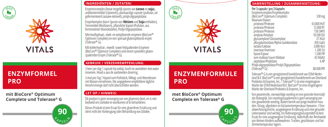 Vitals Enzymenformule Pro 90 capsules