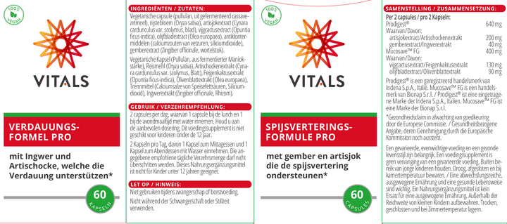 Vitals Spijsverteringsformule Pro 60 capsules