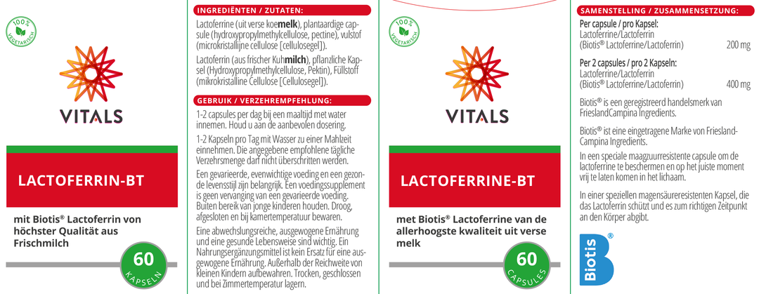 Vitals Lactoferrine-BT 60 capsules