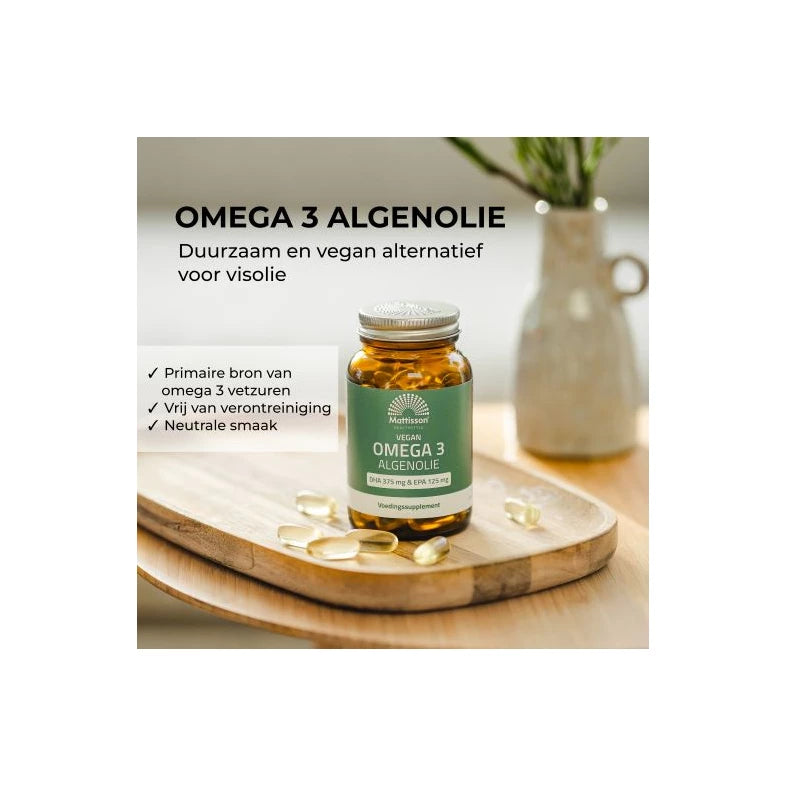 Vegan Omega 3 Algae Oil DHA 375mg / EPA 125mg - 180 caps