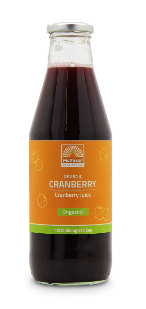 Biologische Cranberry Sap - Ongezoet - 750 ml