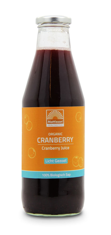 Biologische Cranberry Sap - Licht gezoet - 750 ml