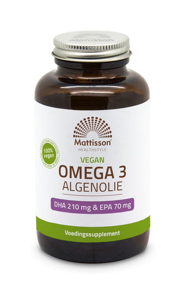 Vegan Omega-3 Algenolie - DHA 210mg & EPA 70mg - 120 capsules