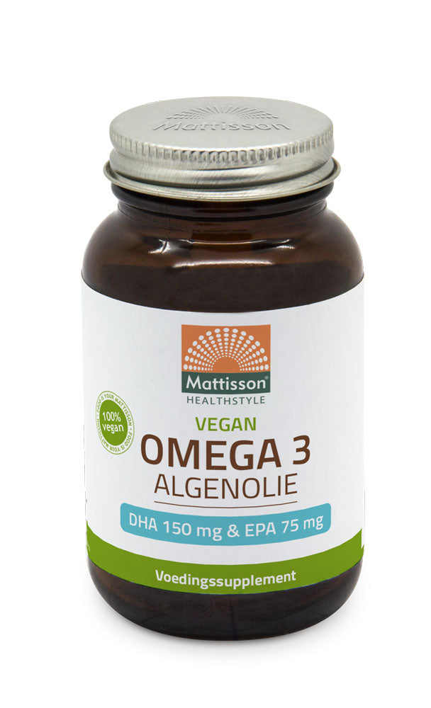 Vegan Omega-3 Algenolie - DHA 150mg & EPA 75mg - 60 capsules