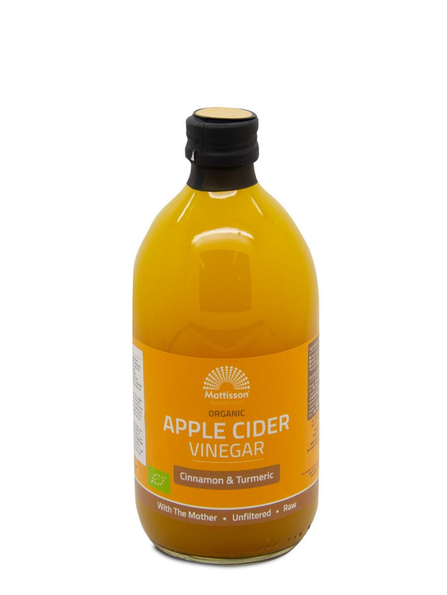 Biologische Apple Cider Vinegar (appelazijn) - Kaneel & Kurkuma - 500 ml