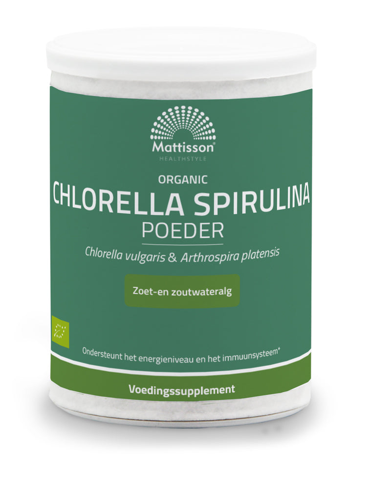 Biologisch Chlorella Spirulina poeder - 125 gram