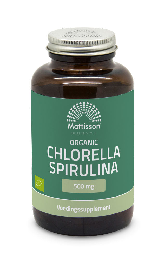 Biologische Chlorella Spirulina 500mg - 240 tabletten