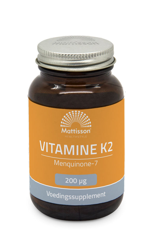 Vitamine K2 MK7 Menaquinone - 200 mcg - 60 tabletten