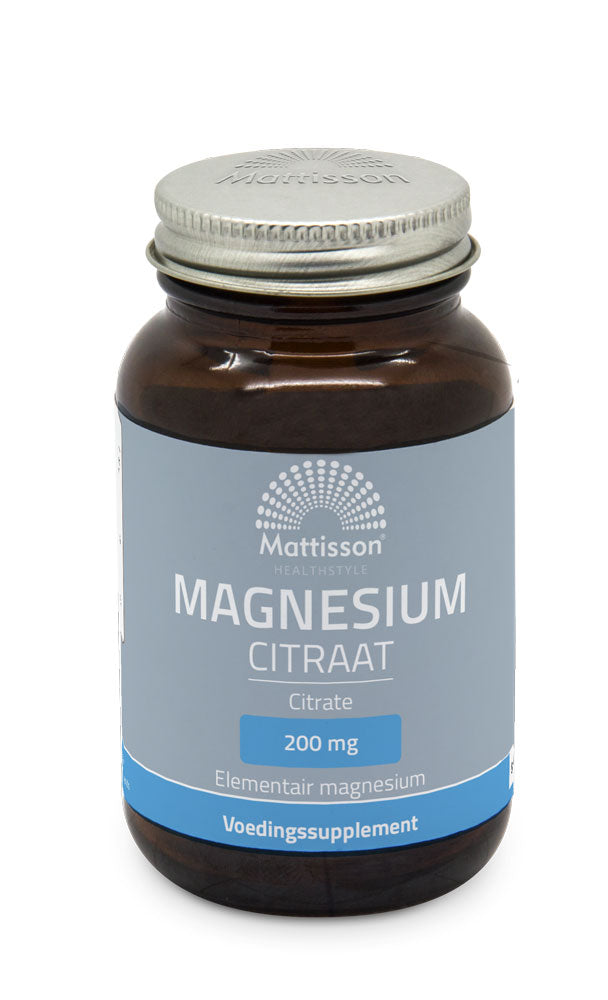 Magnesium Citraat - 200 mg elementair Magnesium - 60 tabletten