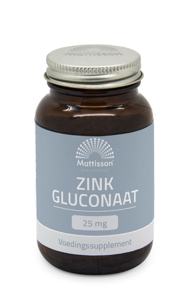 Zink Gluconaat 25 mg - 60 tabletten