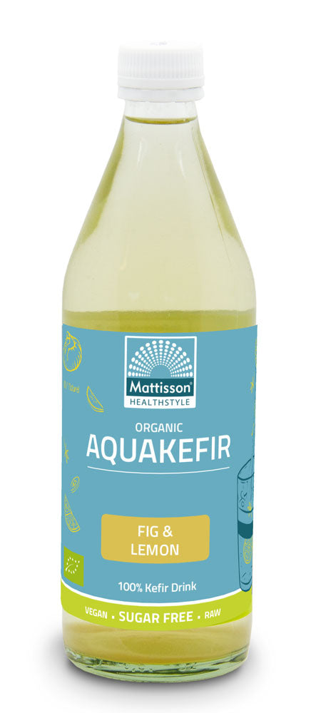 Biologische Aquakefir - Vijgen & Citroen - 500 ml