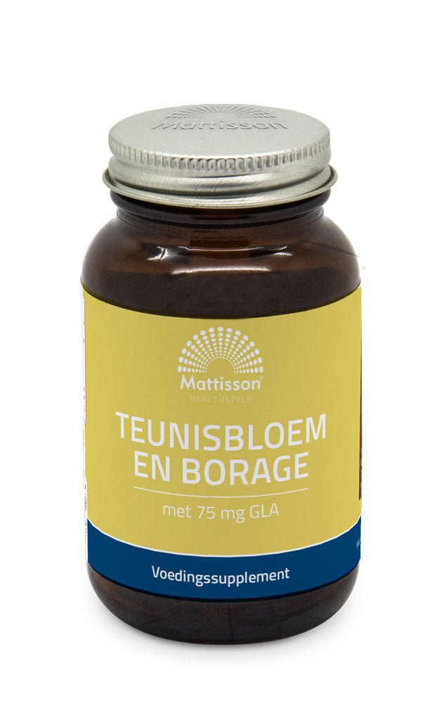 Teunisbloem en Borage olie - met 75 mg GLA - 60 capsules