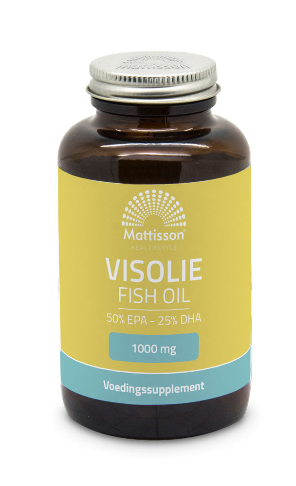 Omega 3 Visolie 1000 mg - DHA 230 mg & EPA 455 mg - 60 capsules