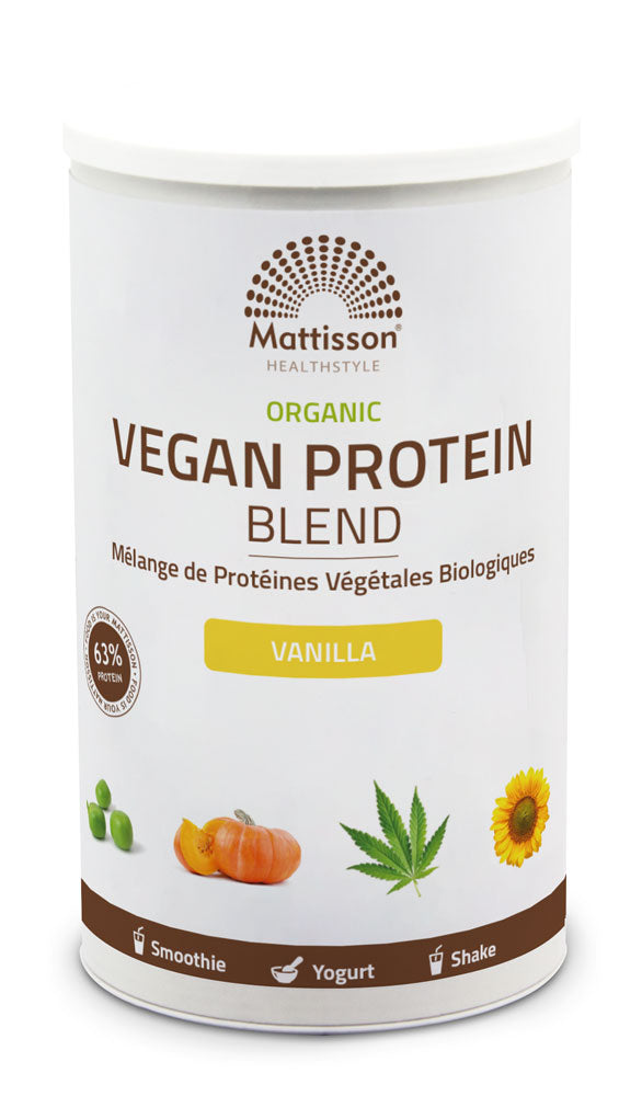 Biologische Vegan Proteïne Blend 63% - Vanille - 400 g