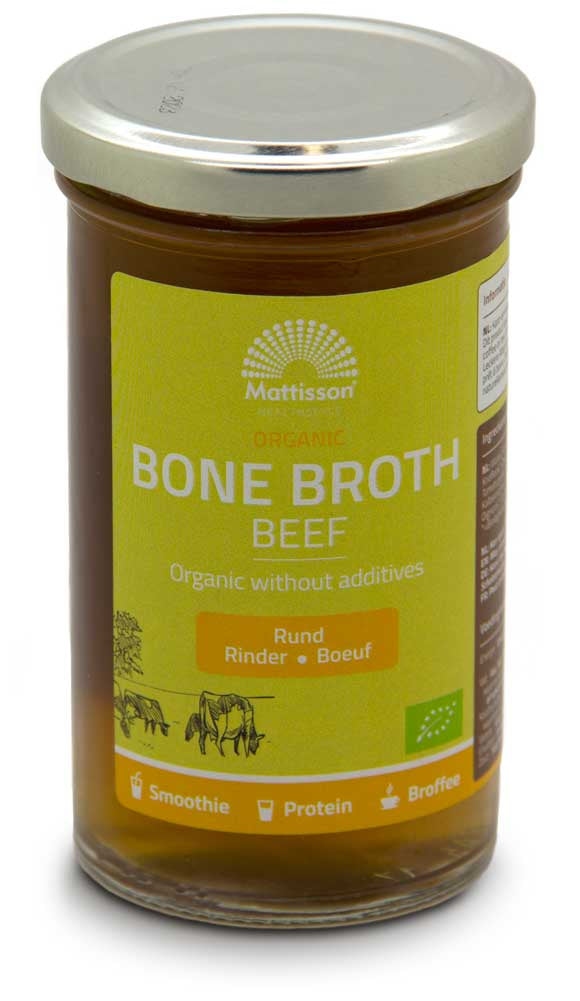 Biologische Runder Botten Bouillon - Beef Bone Broth - 240 ml