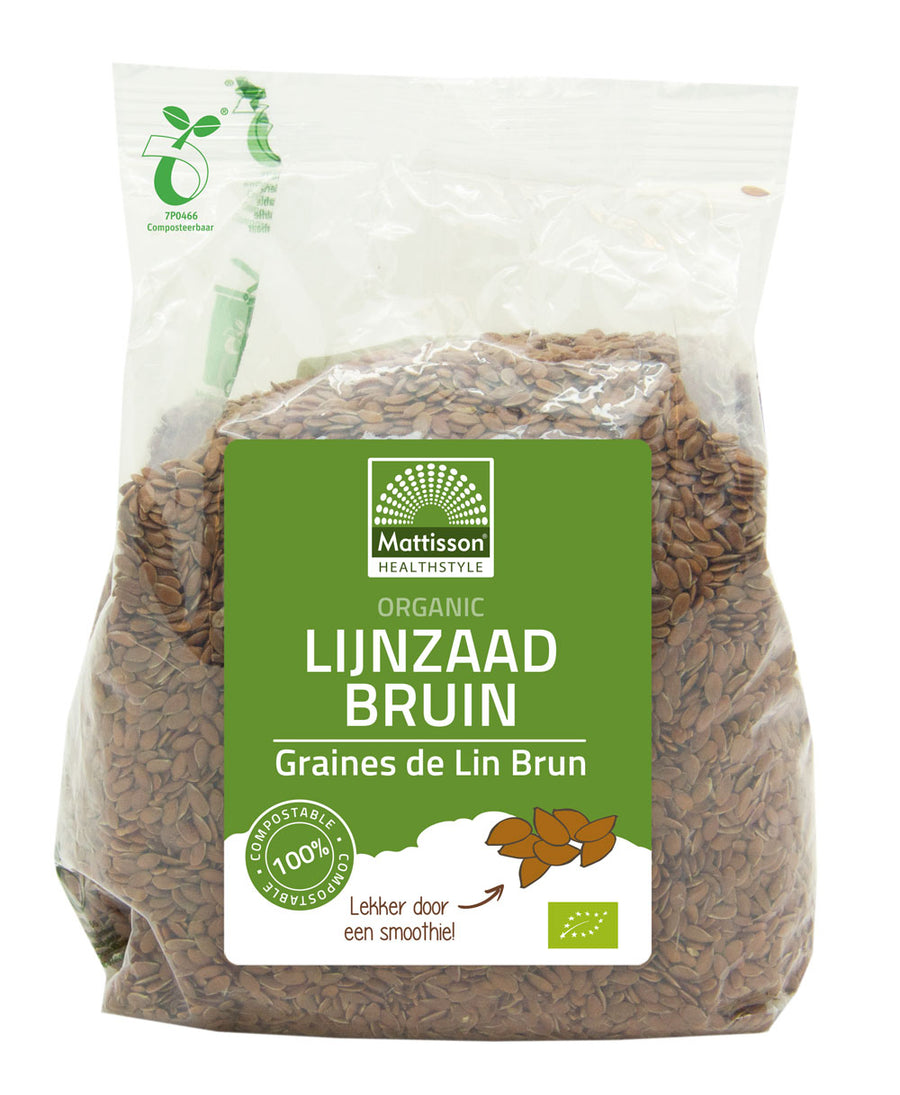 Biologisch Lijnzaad Bruin Heel - 400 g