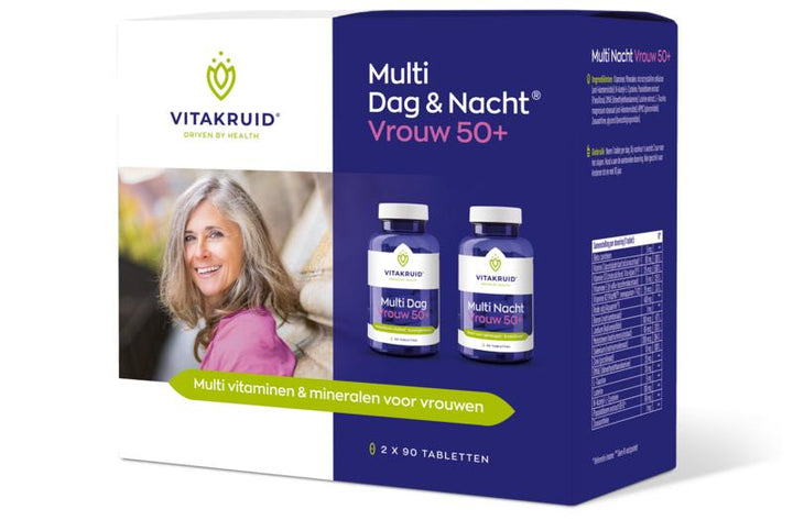 Vitakruid Multi dag & nacht vrouw 50+ 2 x 90 tabletten 180 tabletten