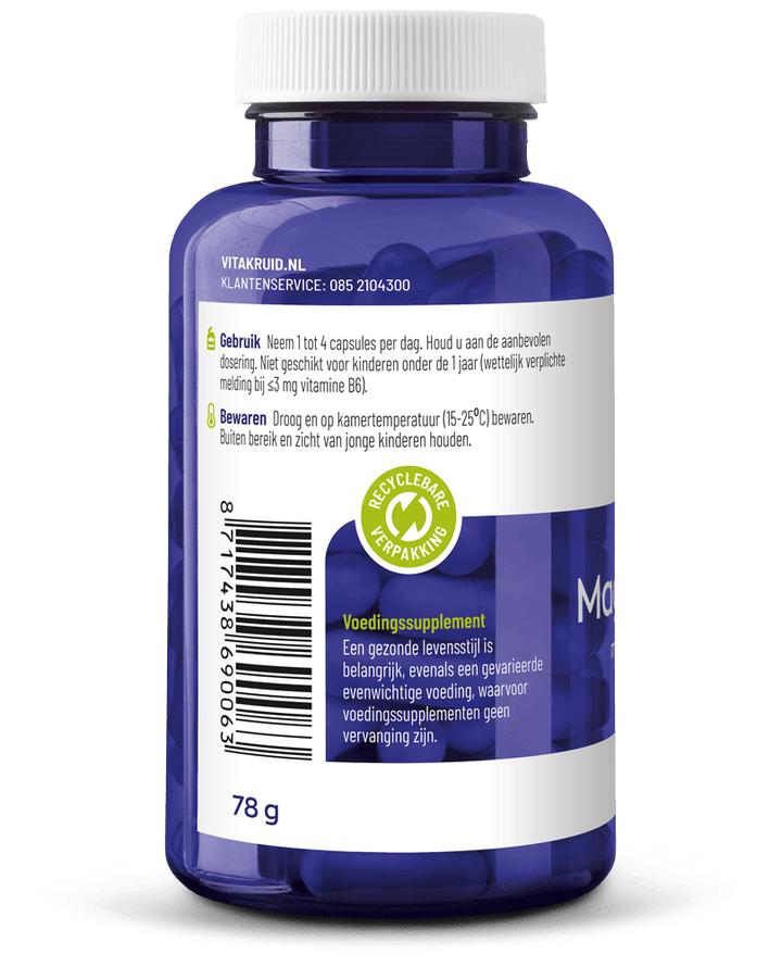 Vitakruid Magnesium tauraat met P-5-P 90 vegetarische capsules