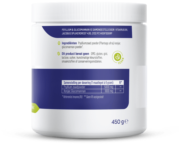 Vitakruid Psyllium & glucomannan 450 gram