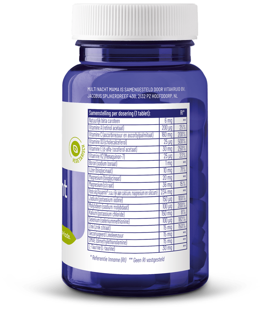 Vitakruid Multi Nacht Mama 30 tabletten