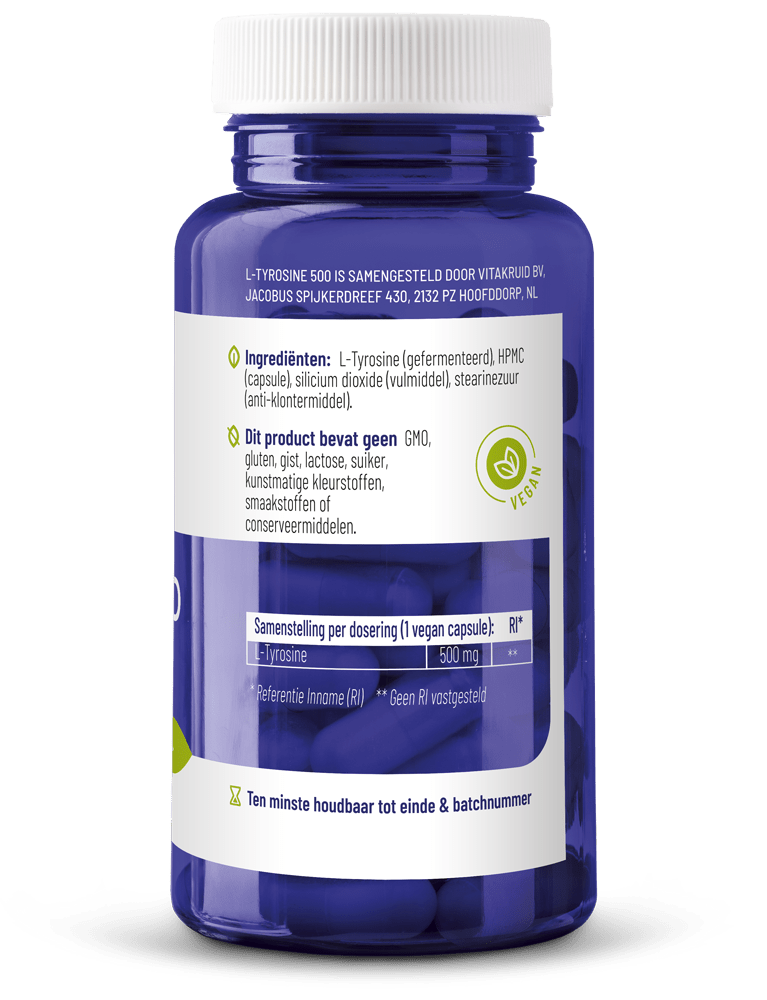 Vitakruid L-Tyrosine 500 60 vegetarische capsules