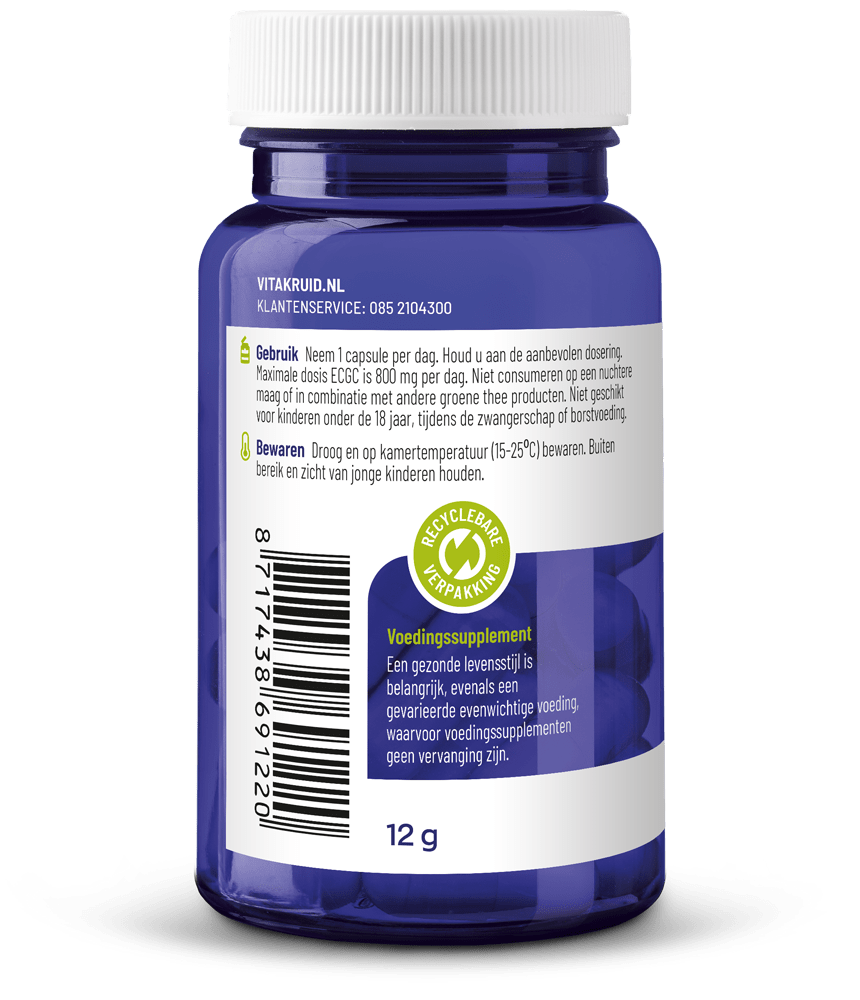 Vitakruid Saffraan 28 mg (Affron) & L-Theanine 30 vegetarische capsules