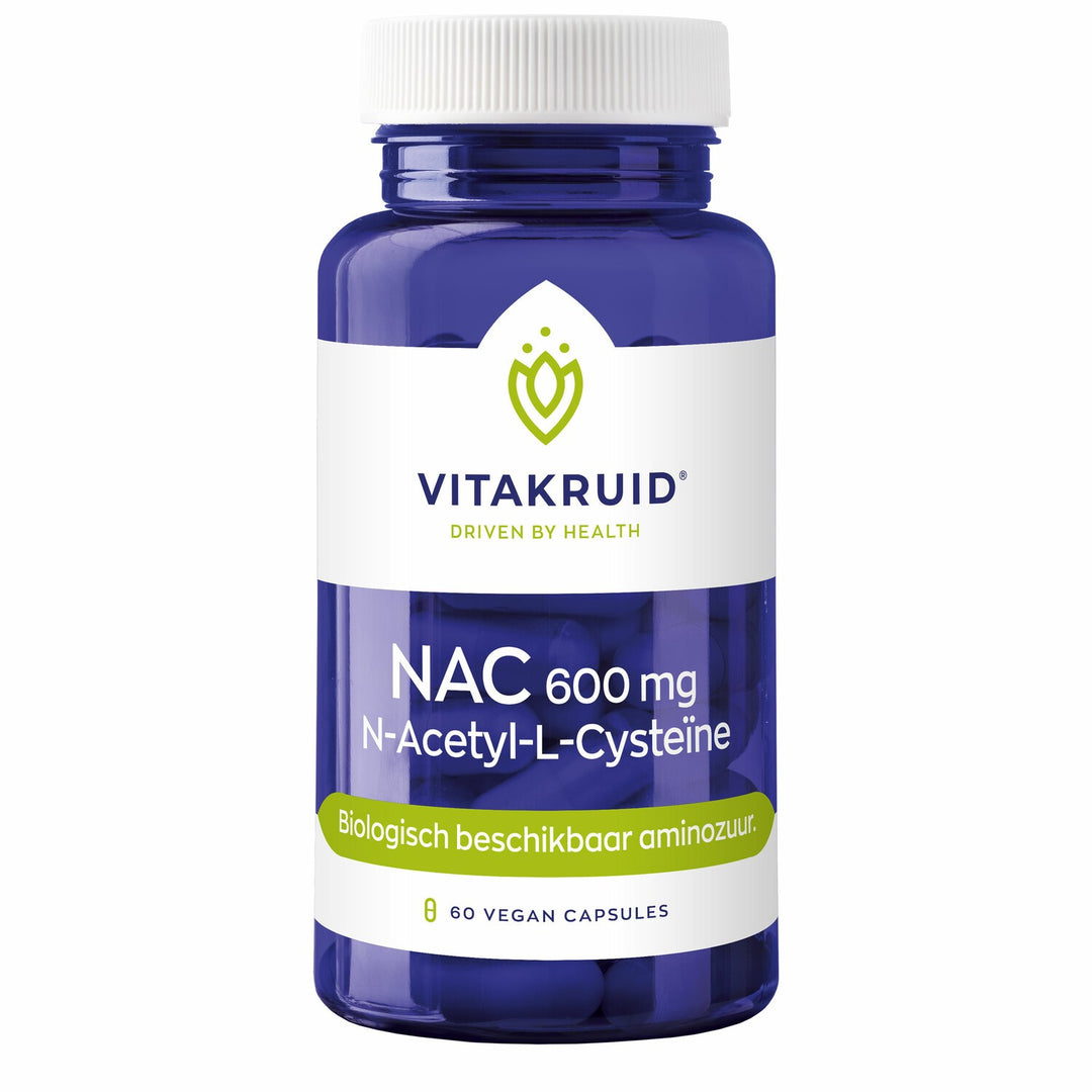 Vitakruid NAC 600mg N-Acetyl-L-Cysteine 60 vegetarische capsules