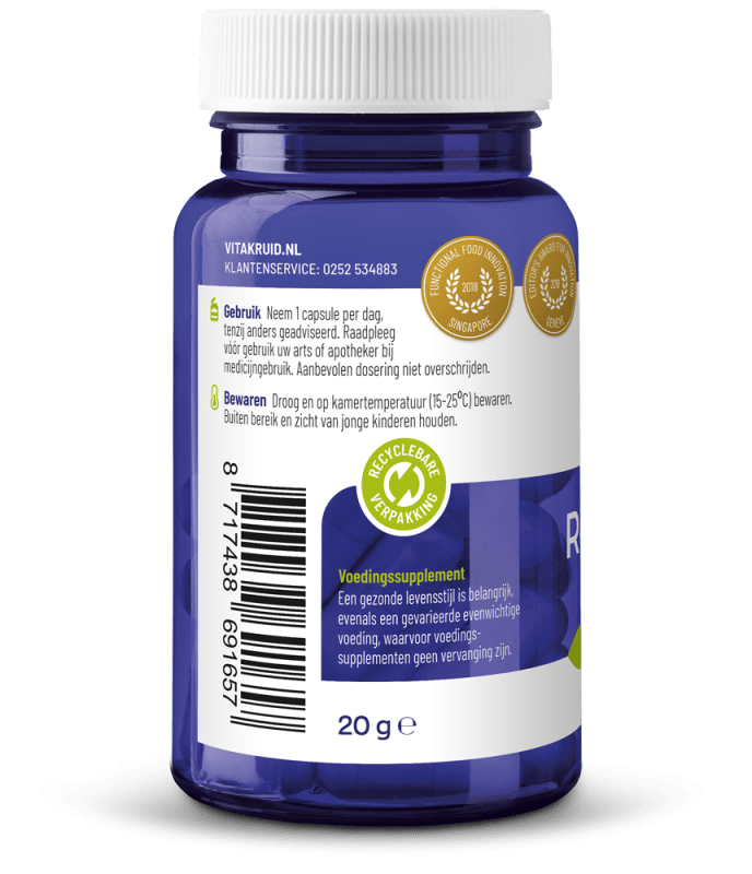 Vitakruid Resveratrol 200mg met bioperine 60 vegetarische capsules