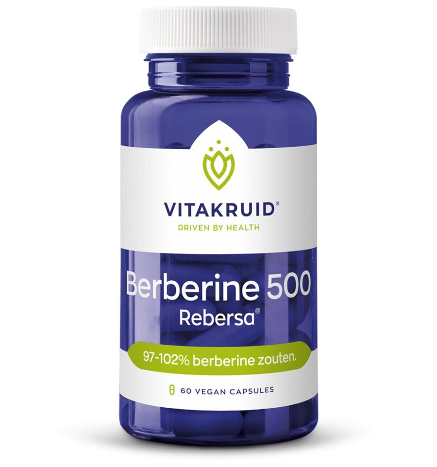 Vitakruid Berberine 500 Rebersa 97-102% berberine zouten 60 vegetarische capsules