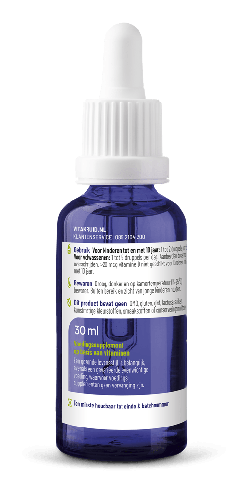 Vitakruid Vitamine D3 druppels 30 milliliter